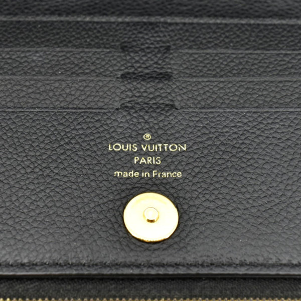 LOUIS VUITTON Adele Monogram Empreinte Leather Wallet Black