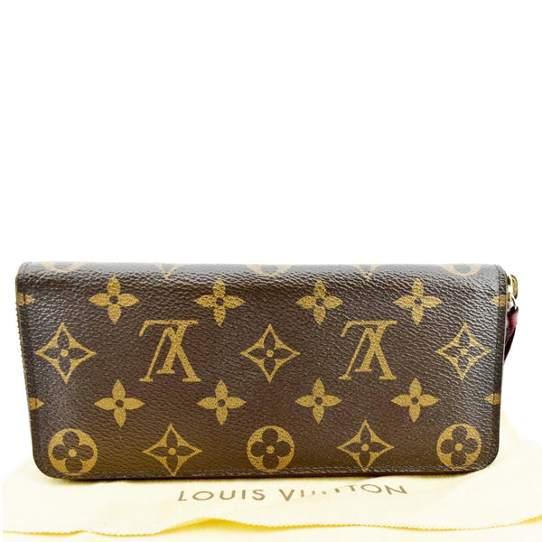 LOUIS VUITTON Clemence Monogram Canvas Zippy Wallet Brown