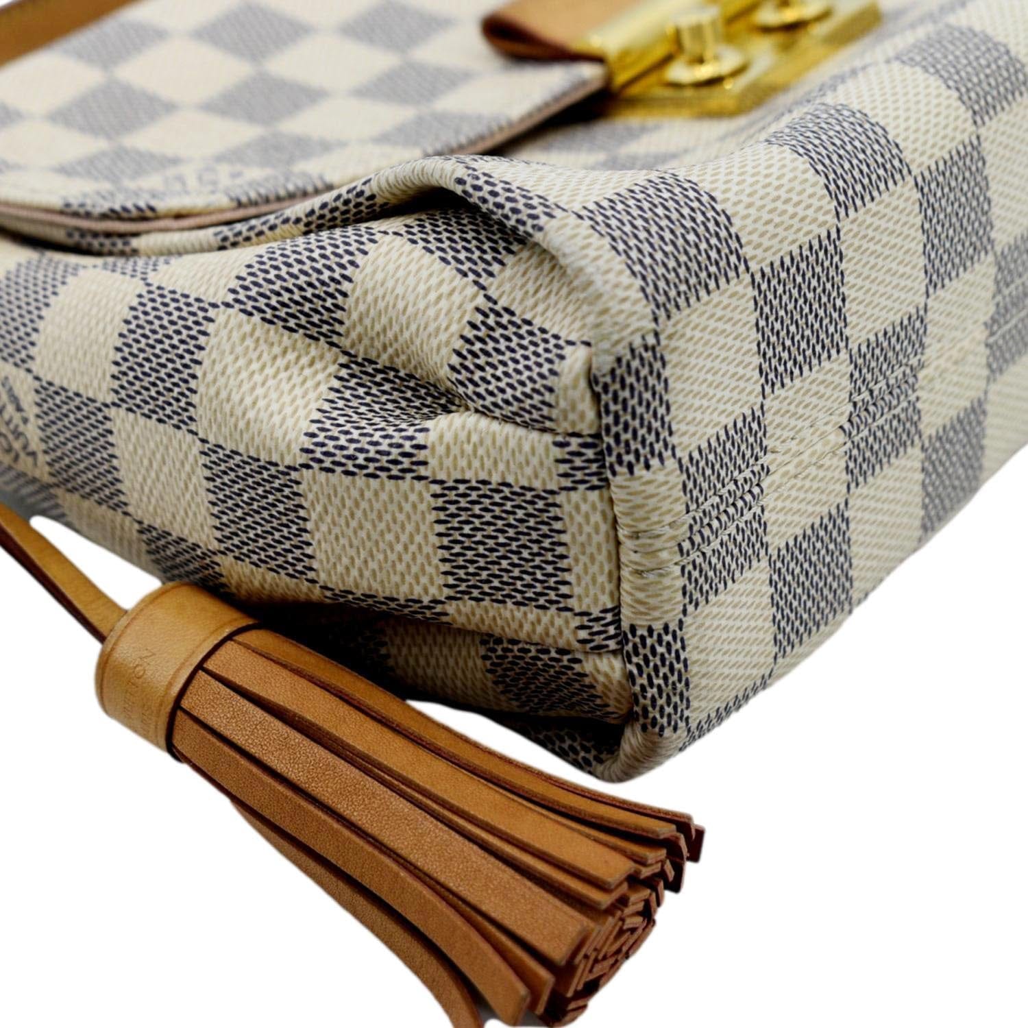 Louis Vuitton Croisette Damier Azur White Canvas Shoulder Bag in