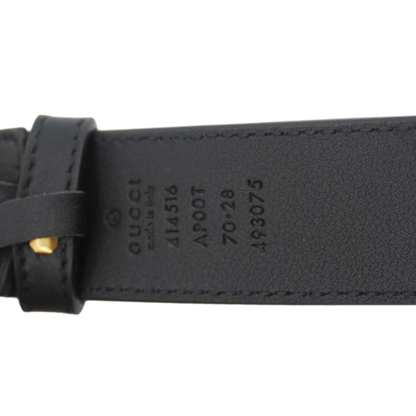 GUCCI GG Buckle Leather Belt Black 414516 Size 70/28