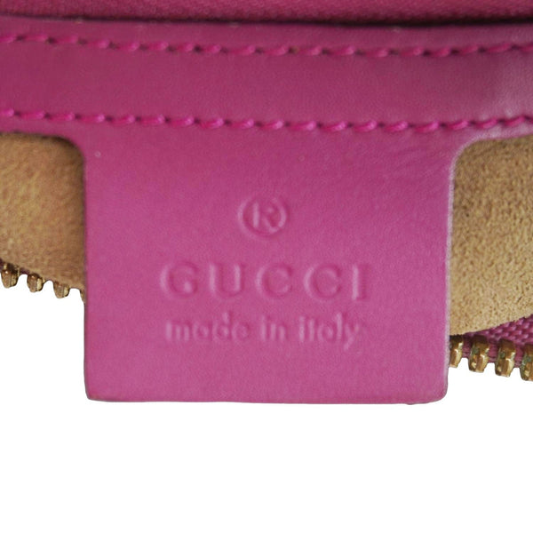 GUCCI GG Small Supreme Canvas Top Zip Crossbody Bag Pink 409534