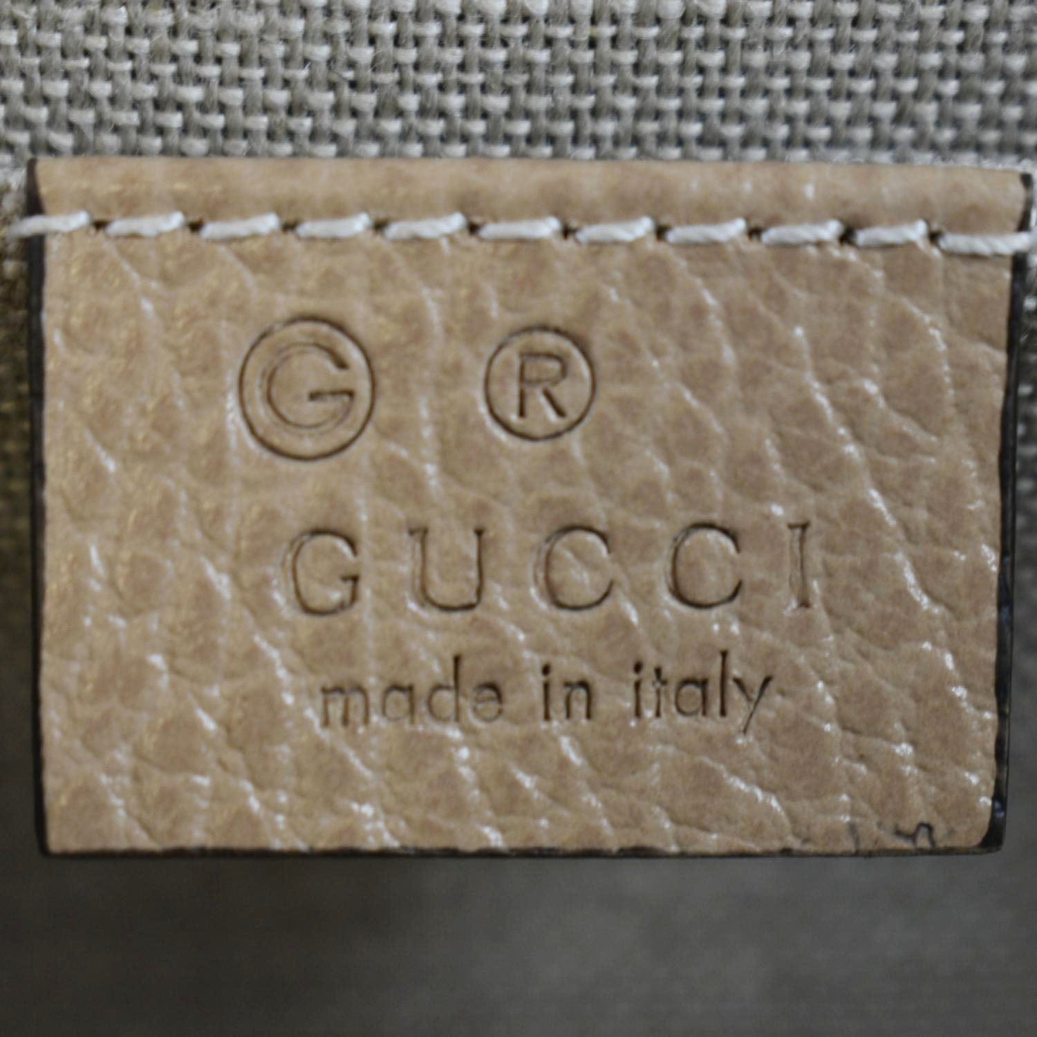 Gucci Interlocking G Calfskin Leather Shoulder Bag Beige 510304
