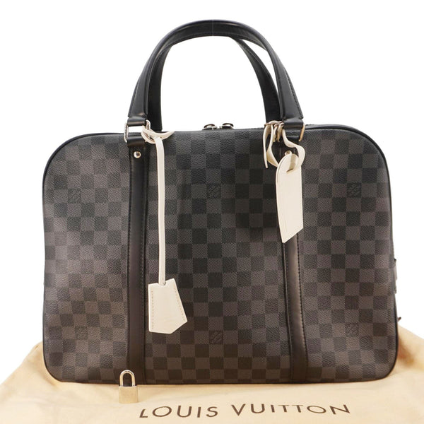 LOUIS VUITTON Jorn Damier Graphite Briefcase Bag Black