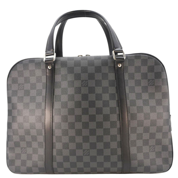 LOUIS VUITTON Jorn Damier Graphite Briefcase Bag Black