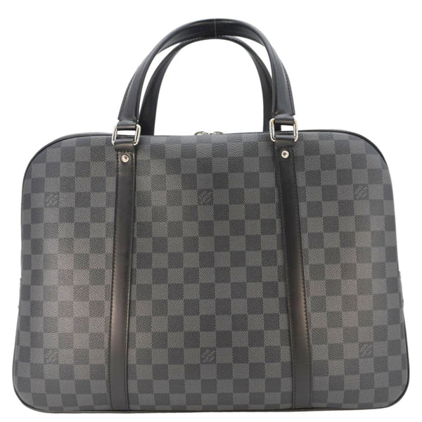 LOUIS VUITTON Jorn Damier Graphite Briefcase Bag Black