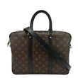 LOUIS VUITTON Porte Documents Voyage Monogram Canvas Briefcase Bag Brown