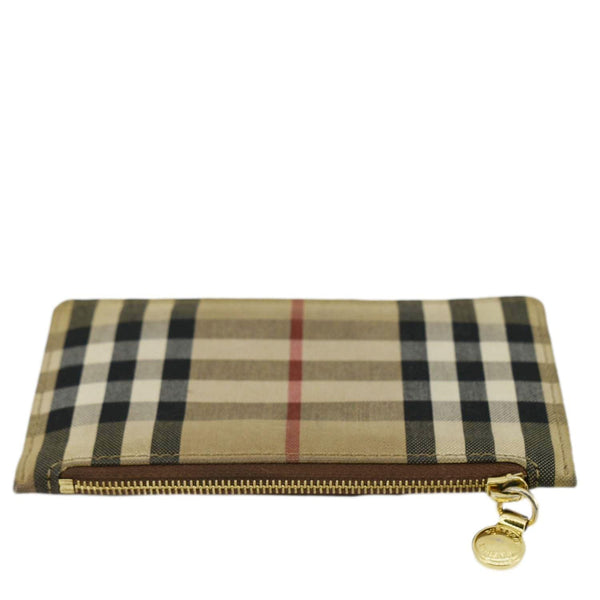 BURBERRY Vintage Check Canvas Coin Case Card Holder Beige