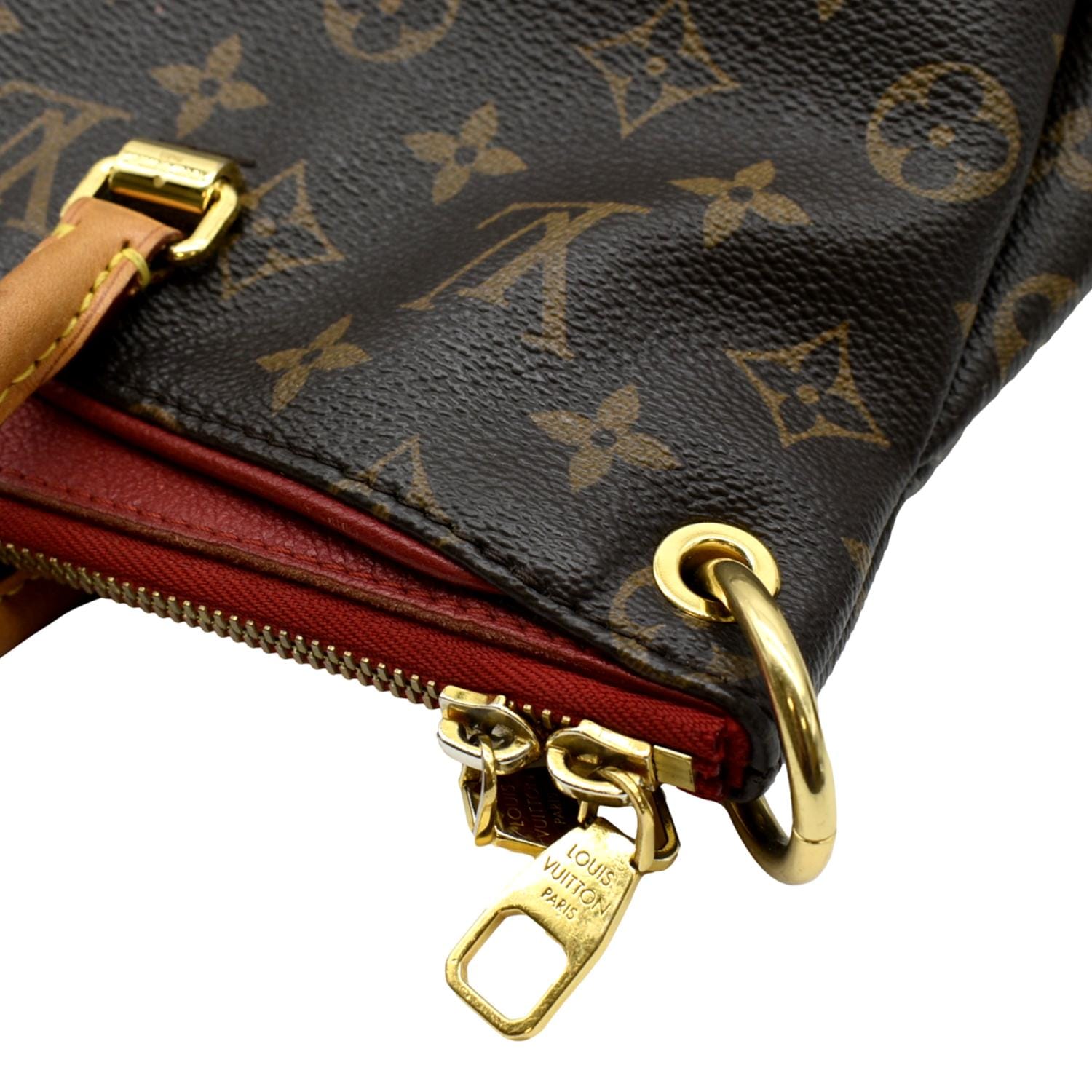 LV Pallas MM Brown Monogram Canvas with Leather and Gold Hardware