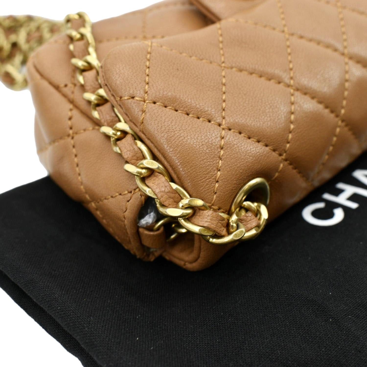 Chanel Chain Around Bag Mini Size In dark beige or camel color