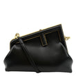 FENDI First Leather Shoulder Bag Black