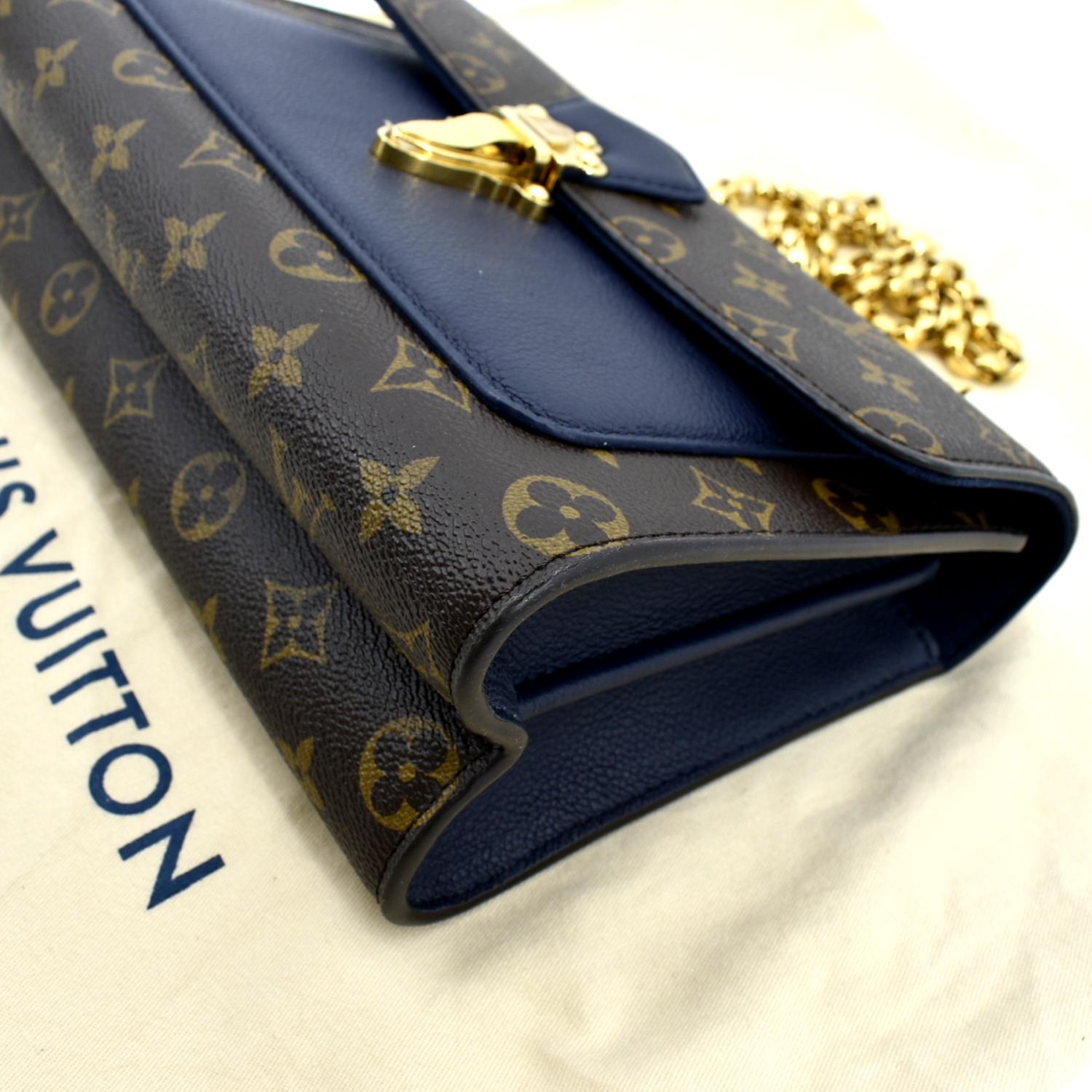 Louis Vuitton Victoire Bleu Marine Blue Monogram Canvas and Calfskin S -  MyDesignerly