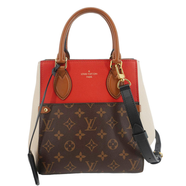 LOUIS VUITTON Fold Monogram Canvas Tote Bag Red