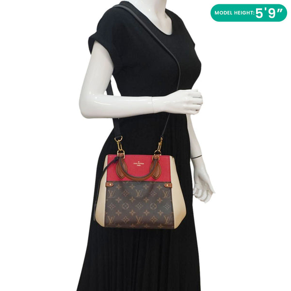 LOUIS VUITTON Fold Monogram Canvas Tote Bag Red