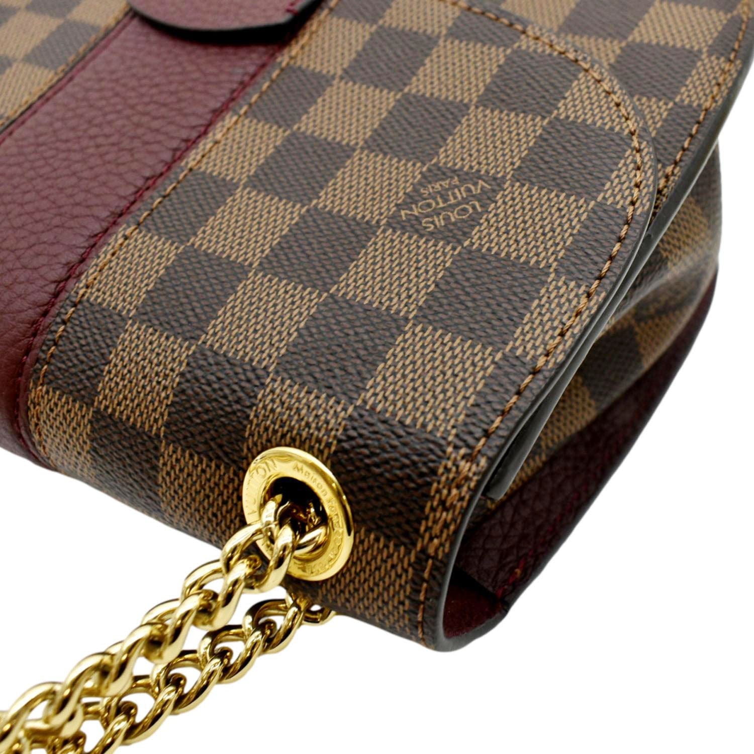 Louis Vuitton Wight Damier Ebene Chain Flap 1la422 Brown Coated Canvas  Cross Body Bag, Louis Vuitton