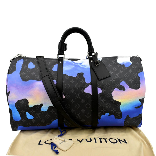 LOUIS VUITTON Keepall Bandouliere 55 Sunrise Monogram Canvas Travel Bag Multicolor