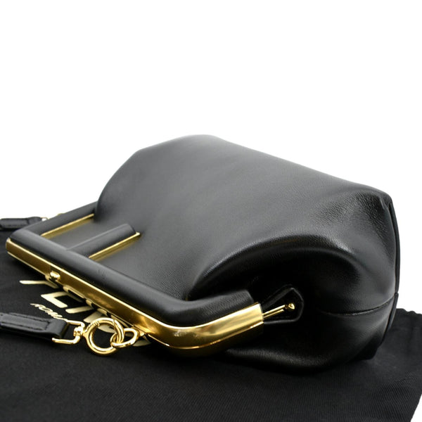 FENDI First Leather Shoulder Bag Black