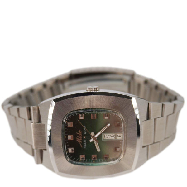 MIDO Rare 1849 Men's Stainless Steel Swiss Automatic Watch Green Dial 37MM