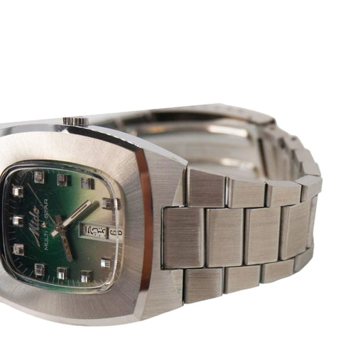 MIDO Rare 1849 Men's Stainless Steel Swiss Automatic Watch Green Dial 37MM