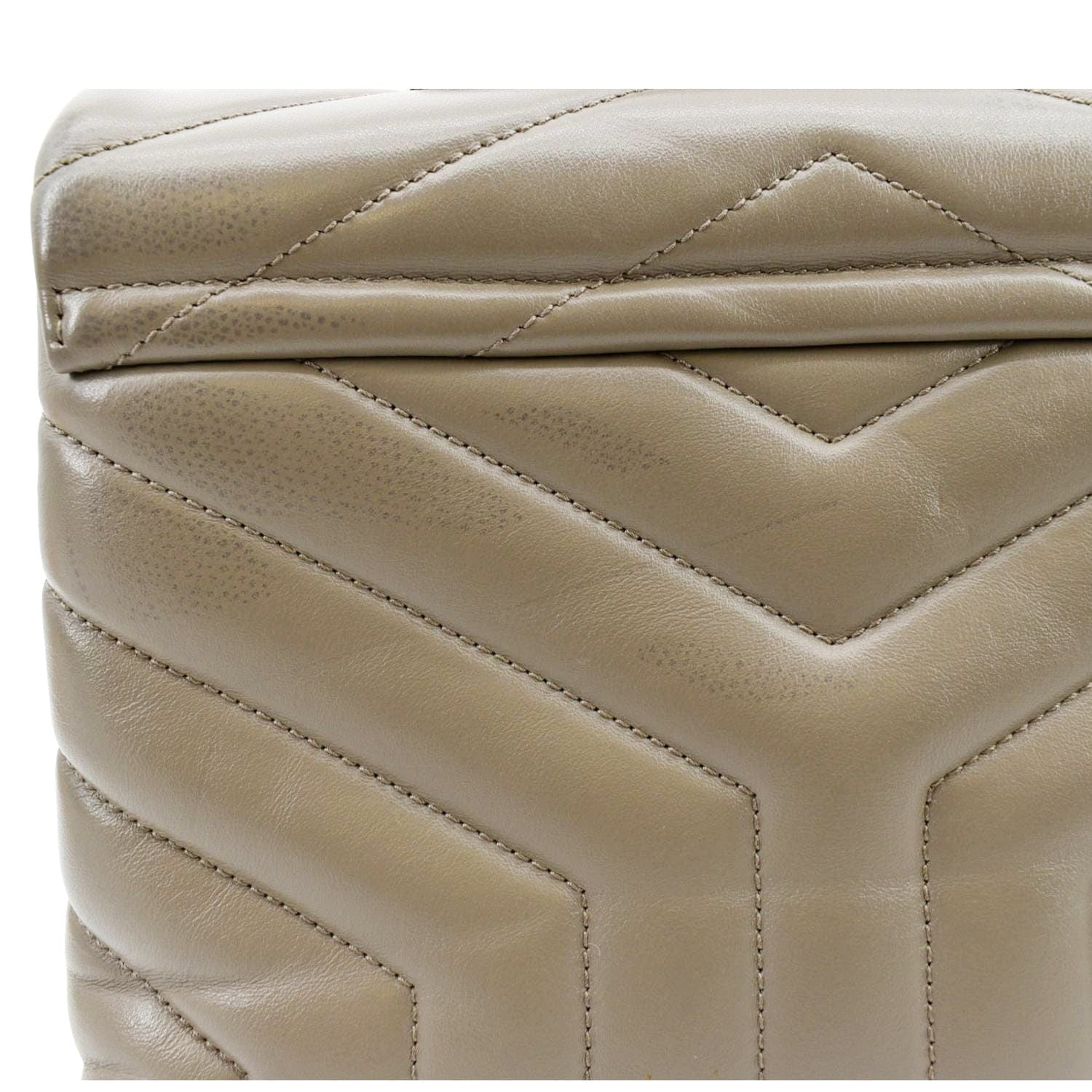 Saint Laurent Loulou Small Quilted Leather Dark Natural Crossbody
