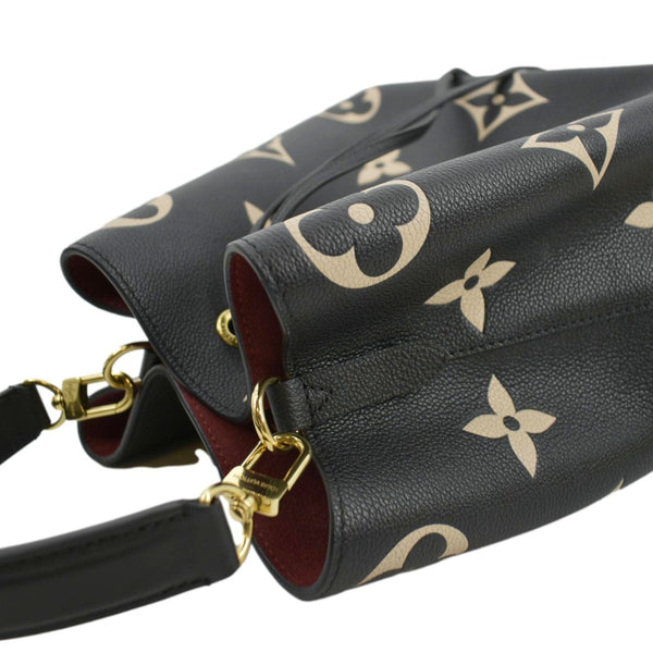 LOUIS VUITTON NeoNoe MM Bicolor Monogram Empreinte Leather Shoulder Bag Black