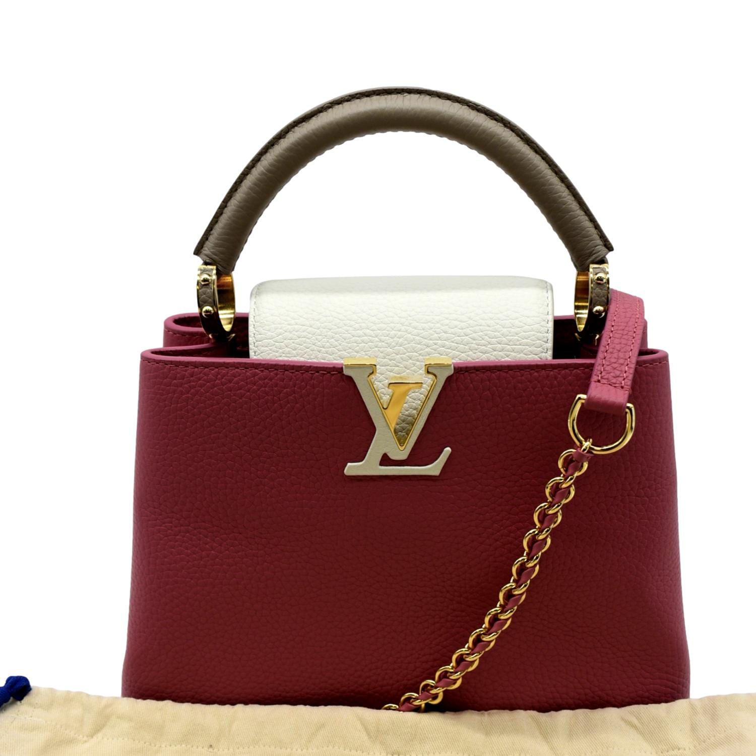 Louis Vuitton Capucines Taurillon Leather Pouch Scarlet