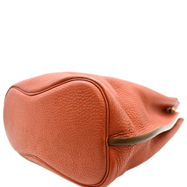 HERMES Togo So Kelly Leather Shoulder Bag Orange