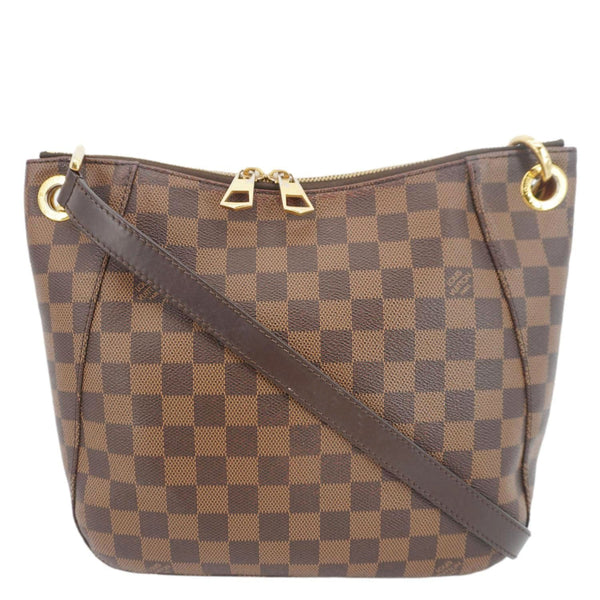 LOUIS VUITTON South Bank Besace Damier Ebene Crossbody Bag Brown