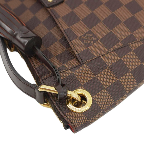 LOUIS VUITTON South Bank Besace Damier Ebene Crossbody Bag Brown