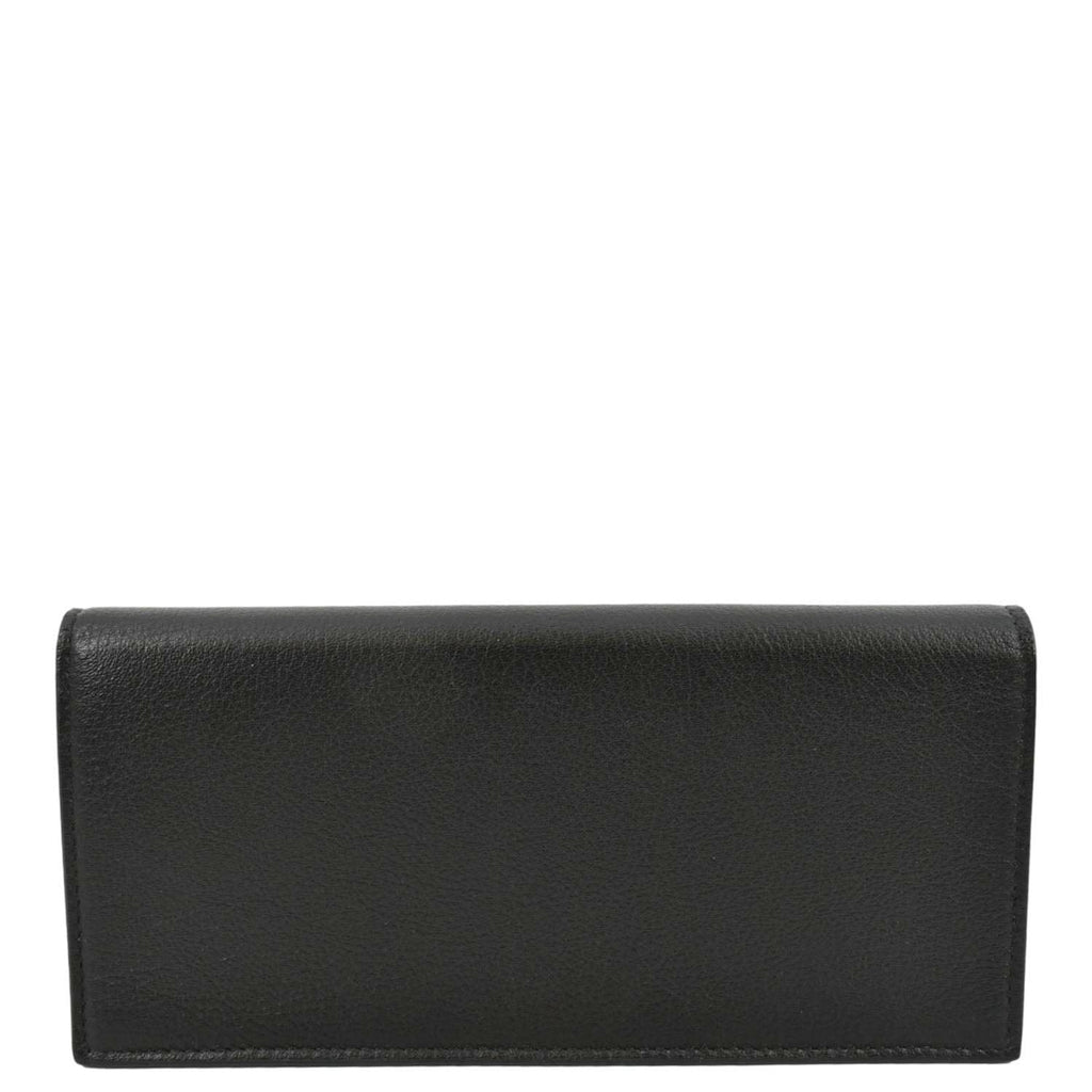 YVES SAINT LAURENT Flap Leather Wallet Black