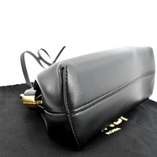 FENDI First Leather Shoulder Bag Black