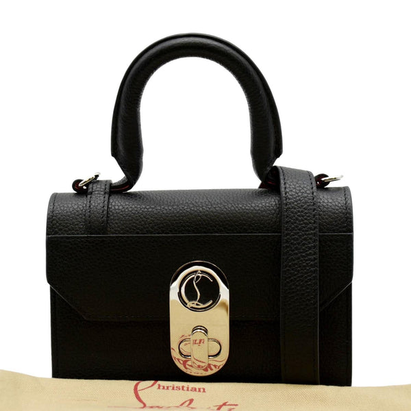 CHRISTIAN LOUBOUTIN Elisa Leather Top Handle Satchel Bag Black