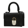 CHRISTIAN LOUBOUTIN Elisa Leather Top Handle Satchel Bag Black