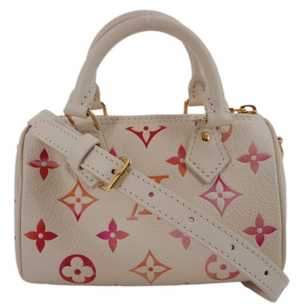 LOUIS VUITTON Nano Speedy Monogram  Empreinte Leather Shoulder Bag Sunrise Aquarelle