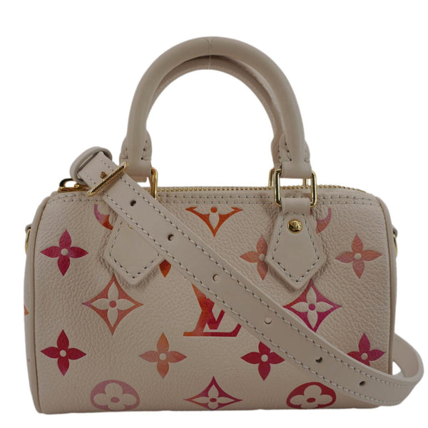 LOUIS VUITTON Nano Speedy Monogram  Empreinte Leather Shoulder Bag Sunrise Aquarelle