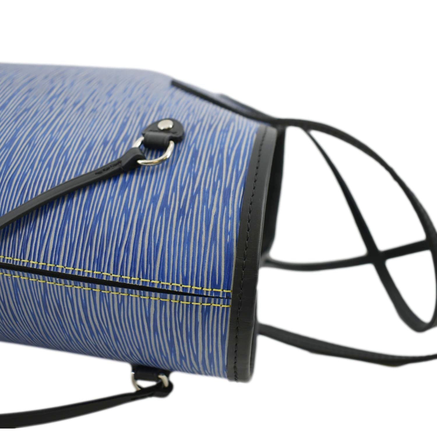 Handbags Louis Vuitton Speedy Shoulder Strap 25 Blue Denim EPI Leather