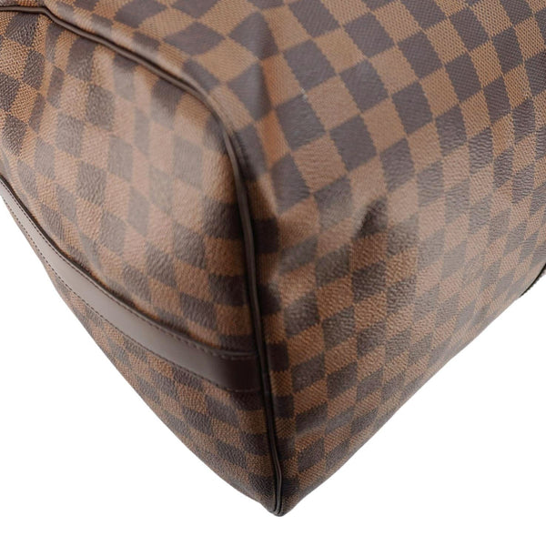 LOUIS VUITTON Keepall Bandouliere 55 Damier Ebene Travel Bag Brown