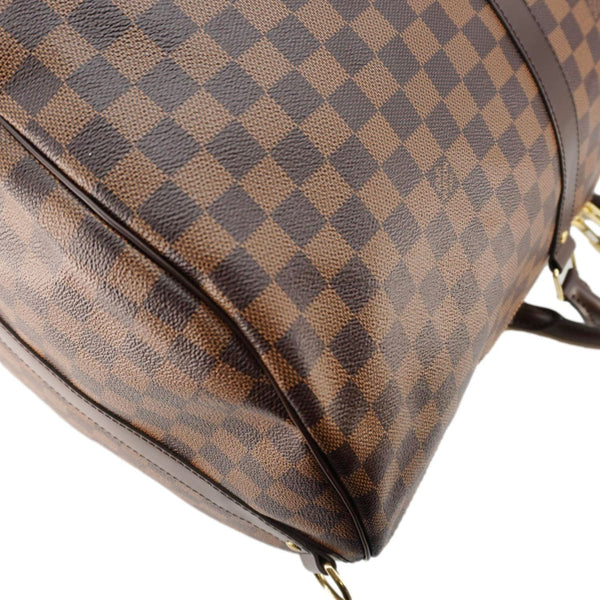 LOUIS VUITTON Keepall Bandouliere 55 Damier Ebene Travel Bag Brown