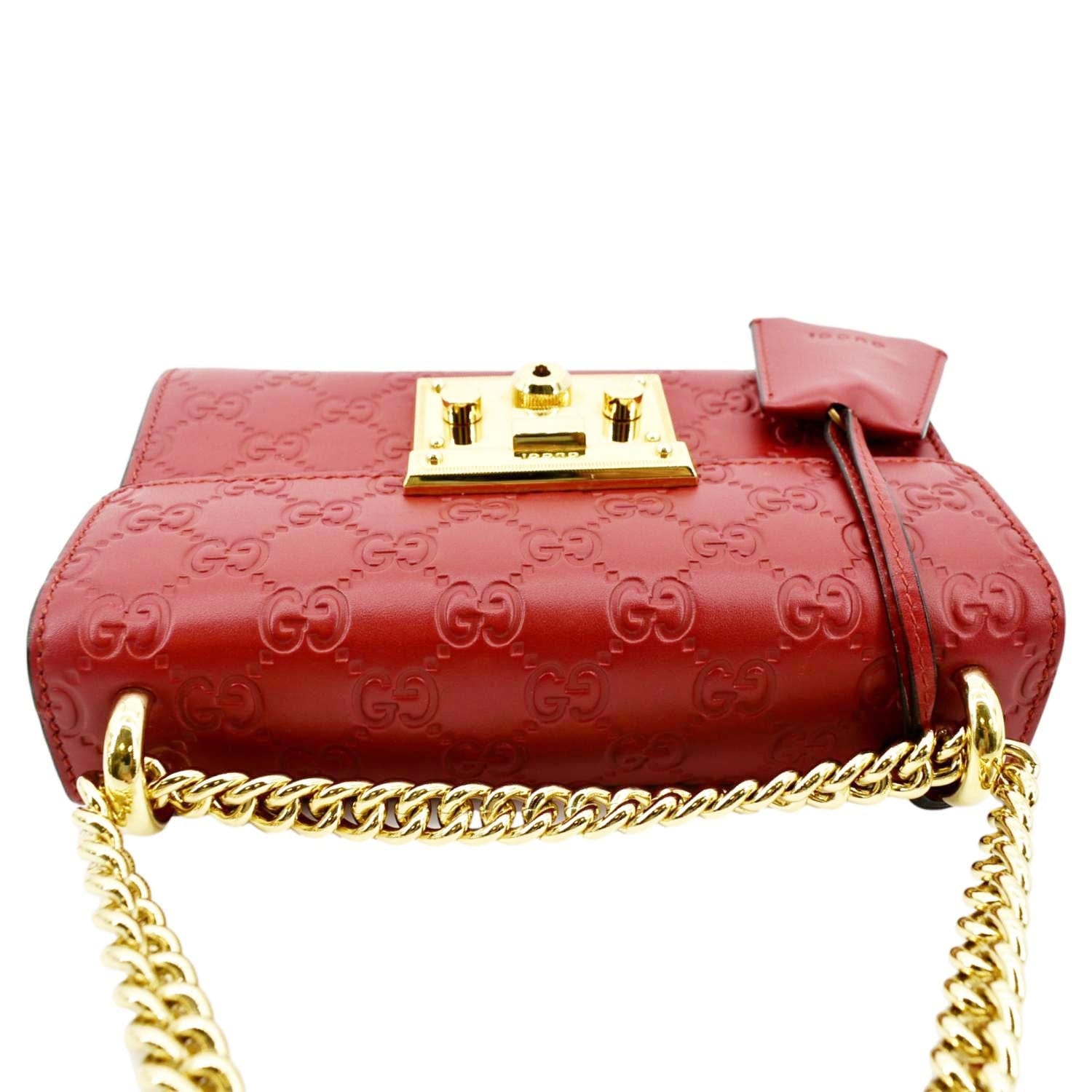 Padlock leather handbag