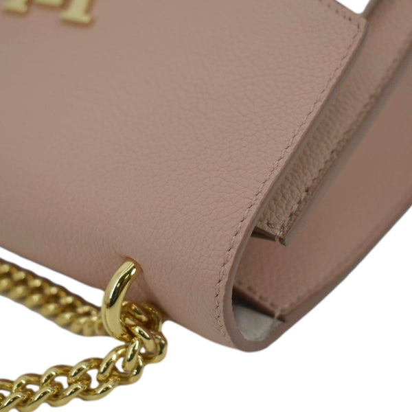 LOUIS VUITTON Mylockme Chain Calf Leather Chain Shoulder Bag Rose Trianon Pink