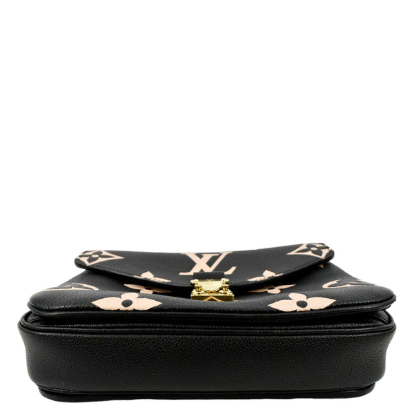 LOUIS VUITTON Metis Pochette Bicolor Empreinte Leather Crossbody Bag Black