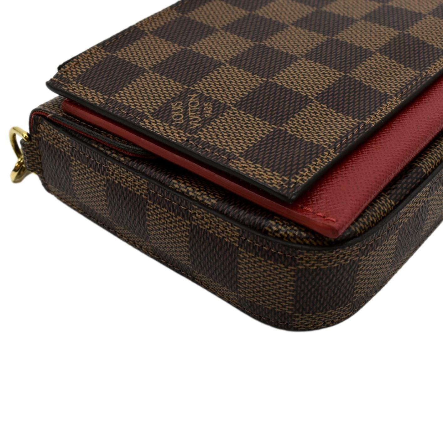 Like new 💚Louis Vuitton Felicie Damier Ebene Crossbody Bag. The