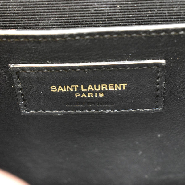 YVES SAINT LAURENT Envelope Flap Matelasse Leather Shoulder Bag Beige