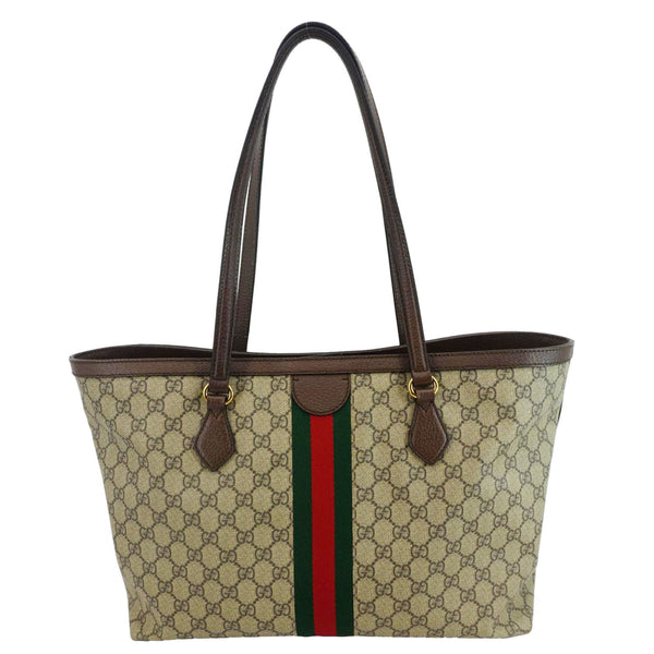 GUCCI Ophidia Medium GG Supreme Canvas Tote Bag Beige 631685