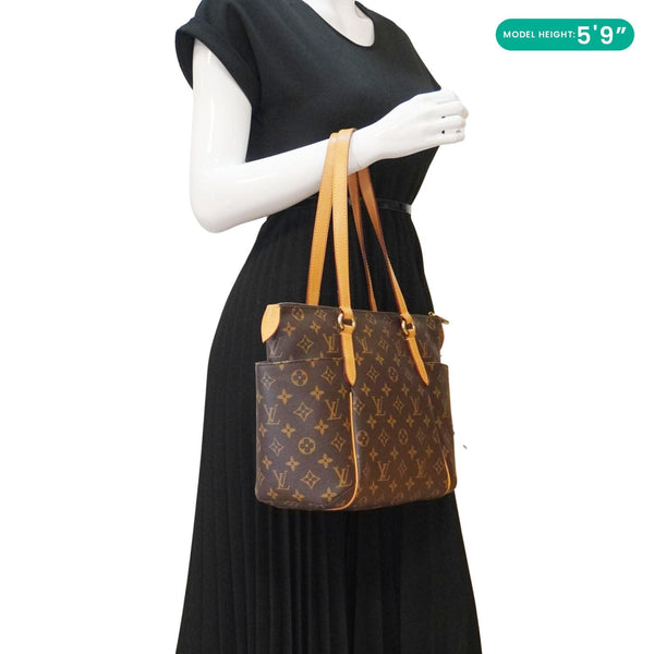 LOUIS VUITTON Totally PM Monogram Canvas Tote Shoulder Bag Brown