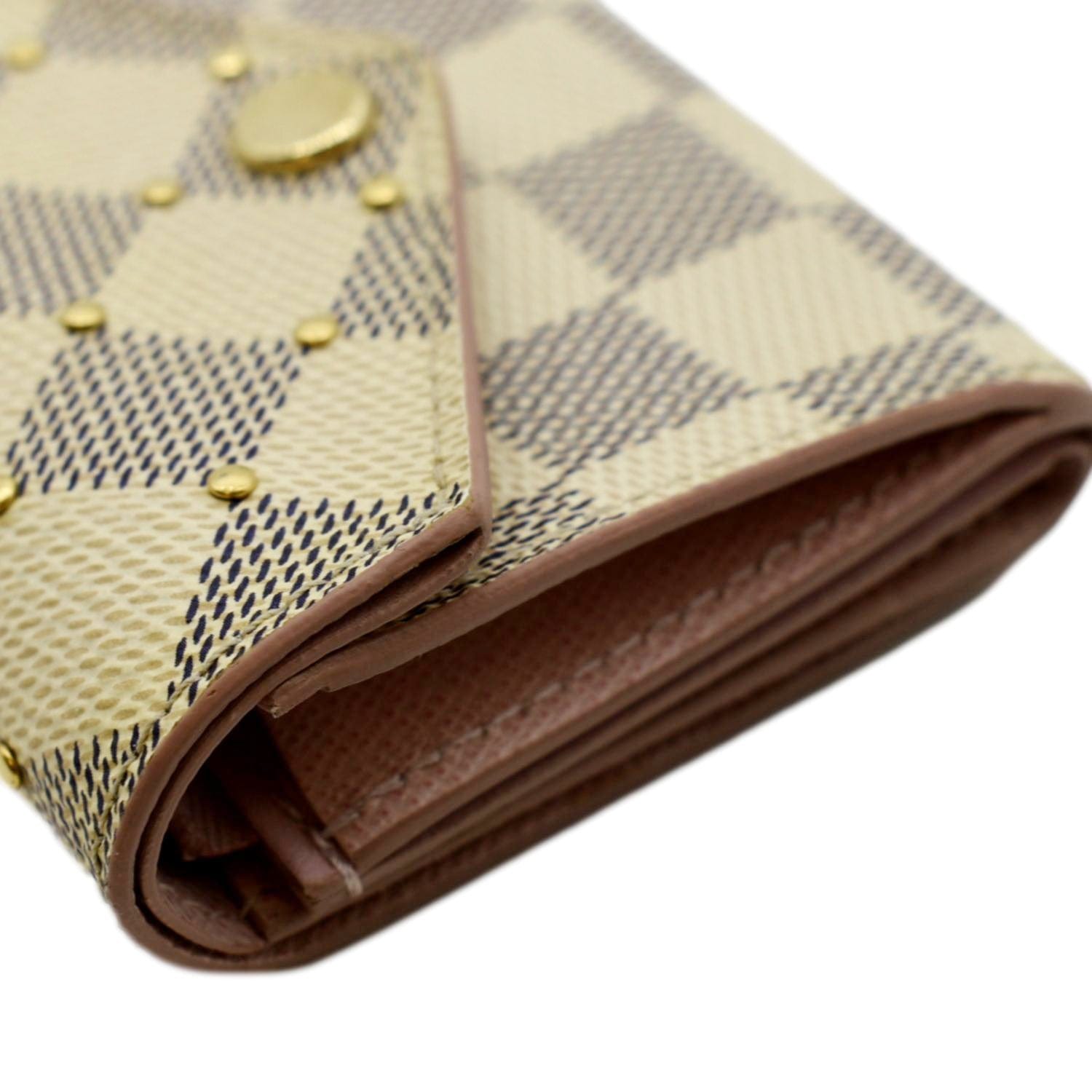 Louis Vuitton Zoe Damier Azure Studs Wallet - I Love Handbags