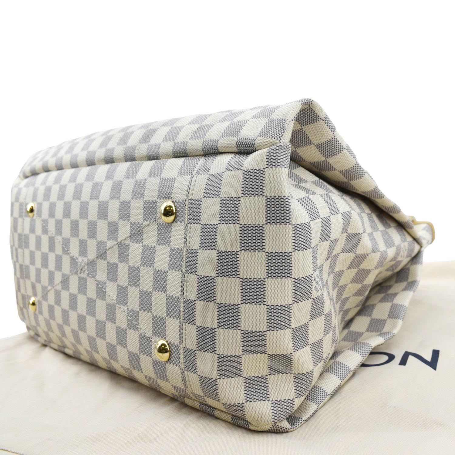 Louis Vuitton Artsy MM Damier Azur Hobo Bag White For Sale