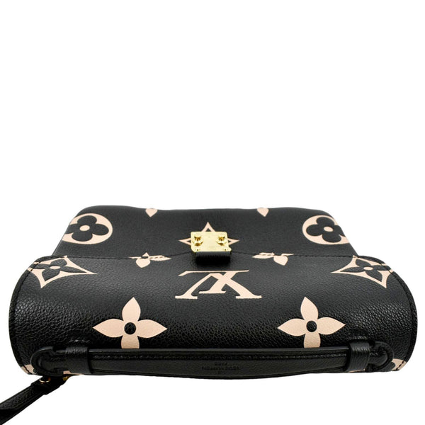 LOUIS VUITTON Metis Pochette Bicolor Empreinte Leather Crossbody Bag Black