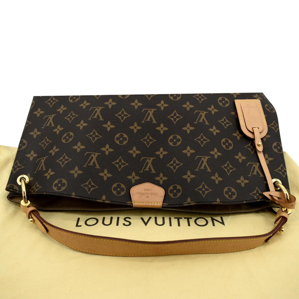 LOUIS VUITTON Graceful MM Monogram Canvas Shoulder Bag Brown