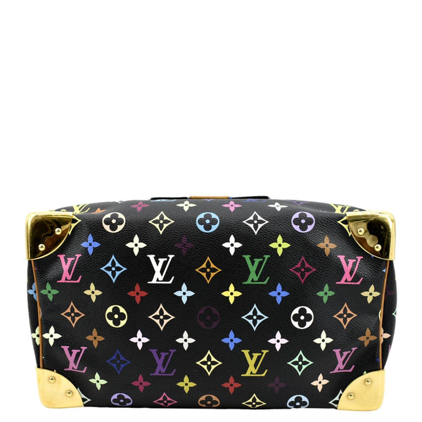 LOUIS VUITTON Speedy 30 Multicolor Monogram Canvas Satchel Bag Black