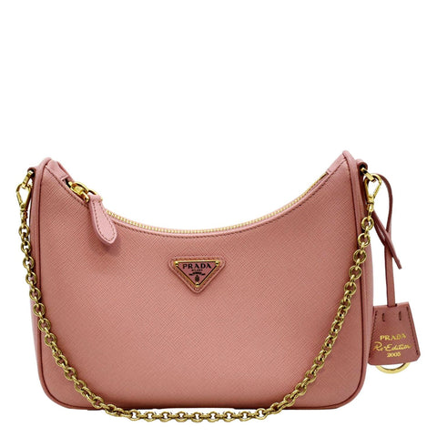 Prada Saffiano BL0838 Women's Patent Leather Handbag,Shoulder Bag Red Color